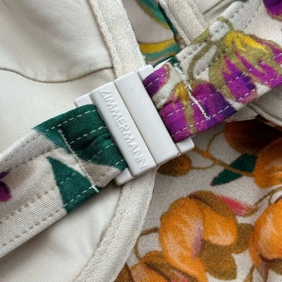🆕 ZIMMERMANN 🧿NWOT Tropicana Balconette Bikini Top, High Cut Bottom Sz 4 US10 - Picture 14 of 16